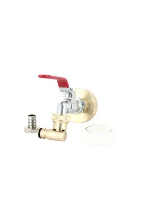 Raccord S60X6 Laiton - Robinet laiton 15 mm + Nez articulé