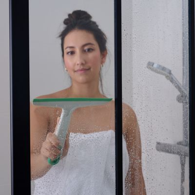 Raclette de douche et vitres GoodHome blanc L.20 x l.22cm
