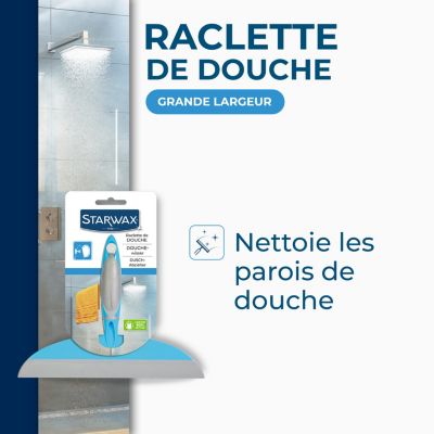 Raclette de douche Starwax coloris bleu/gris largeur 230 mm