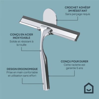 Raclette de douche + support chromé Cavally GoodHome