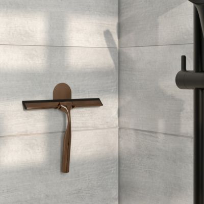 Raclette de douche + support cuivré Cavally GoodHome