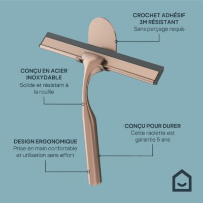 Raclette de douche + support cuivré Cavally GoodHome