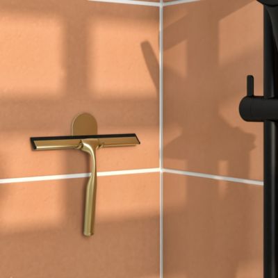 Raclette de douche + support or Cavally GoodHome