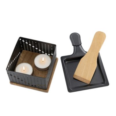 Raclette Individuelle - COOK CONCEPT - À La Bougie - Noir et Marron