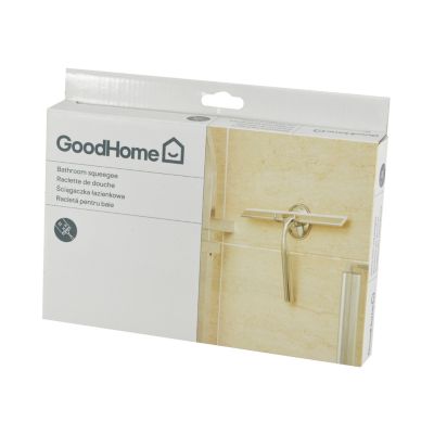 Raclette pour parois de douche et vitres GoodHome argenté acier inoxydable L.25 x l.17cm