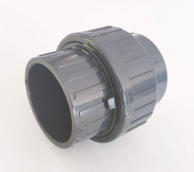 Racord Union 3 pièces  63 mm intérieur à coller des 2 côtés  PVC pression PN16 / 63mm/ FF / Femelle Femelle