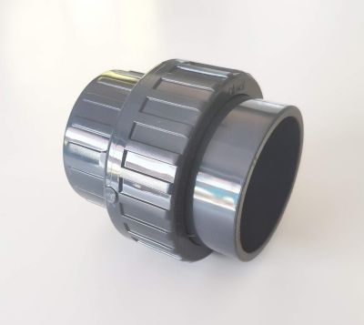 Racord Union 3 pièces  63 mm intérieur à coller des 2 côtés  PVC pression PN16 / 63mm/ FF / Femelle Femelle