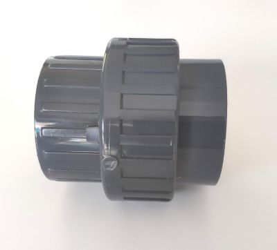 Racord Union 3 pièces  63 mm intérieur à coller des 2 côtés  PVC pression PN16 / 63mm/ FF / Femelle Femelle
