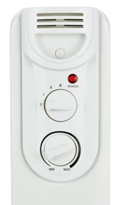 Radiateur à bain d'huile 1500 W, pour 15 m², blanc, l.25 x P.34 x H.63,5 cm