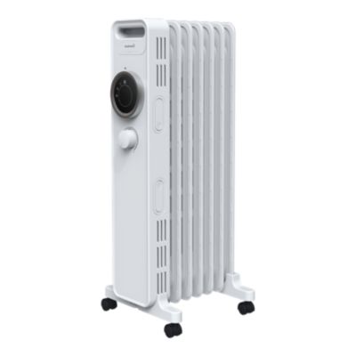 Radiateur à bain d'huile 1500 W, pour 15 m², blanc, l.27 x P.24 x H.64 cm, GoodHome Tekapo NY1507-24M