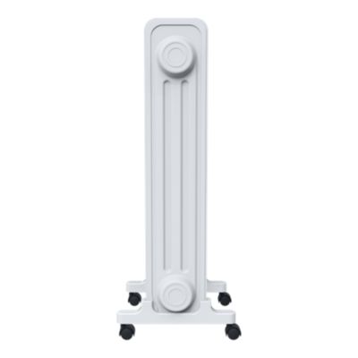 Radiateur à bain d'huile 1500 W, pour 15 m², blanc, l.27 x P.24 x H.64 cm, GoodHome Tekapo NY1507-24M