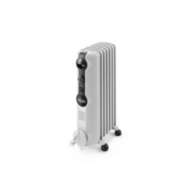 Radiateur à bain d'huile 1500 W, pour 15 m², blanc, l.39,2 x P.16 x H.65 cm, Delonghi Radia S TRRS0715