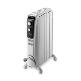 Radiateur à bain d'huile 2000 W, pour 24 m², blanc, l.44 x P.16 x H.65 cm, Delonghi Dragon 4 TRD40820