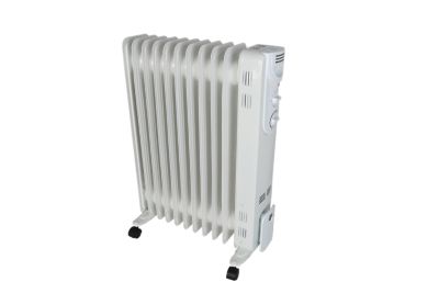 Radiateur à bain d'huile 2500 W blanc, pour pièces jusque 25 m², l.25 x P.49 x H.64 cm