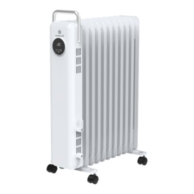 Radiateur à bain d'huile 2500 W, pour 25 m², blanc, l.41 x P.25 x H.67,5 cm, GoodHome Matouba