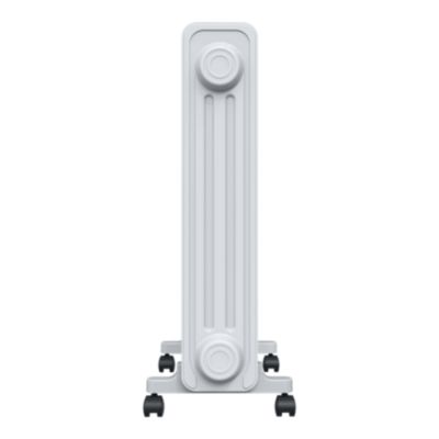 Radiateur à bain d'huile 2500 W, pour 25 m², blanc, l.45 x P.24 x H.64 cm, GoodHome Tekapo NY2513-24M