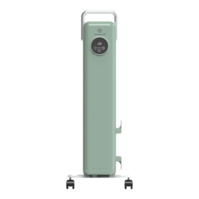 Radiateur à bain d'huile 2500 W, pour 25 m²,vert et blanc, l.41 x P.25 x H.67,5 cm, GoodHome Matouba