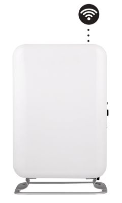 Radiateur à bain d'huile connecté 2000 W, pour 28 m², blanc et noir, l.42 x P.26 x H.66 cm, Mill Gentle Air Wifi 2000W OIL2000WIFI3