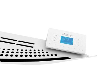 Radiateur à inertie pierre naturelle Mazda Curvado Dual Kherr blanc 1000 W