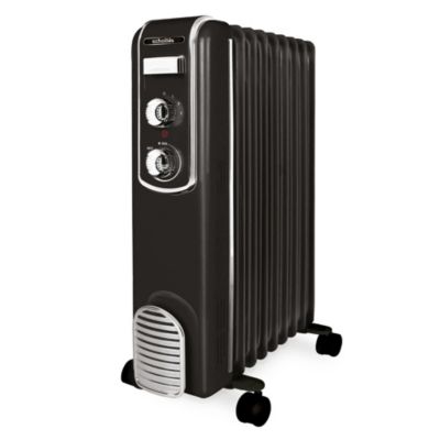 Radiateur bain d'huile 2000W pour 20m², noir, l. 42cm x H.63cm, Scholtes