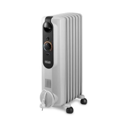Radiateur bain d'huile - DELONGHI - 1500 W - Jusqu'à 45 m2 - Mobile - Fonction anti-gel - Gris