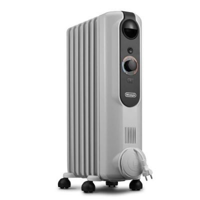 Radiateur bain d'huile - DELONGHI - 1500 W - Jusqu'à 45 m2 - Mobile - Fonction anti-gel - Gris