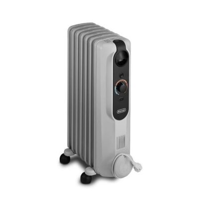 Radiateur bain d'huile - DELONGHI - 1500 W - Jusqu'à 45 m2 - Mobile - Fonction anti-gel - Gris