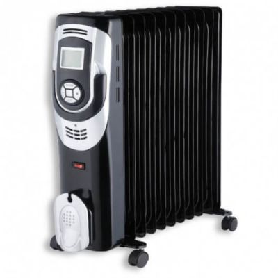 Radiateur bain d'huile électronique Europa Noir et Chrome Drexon