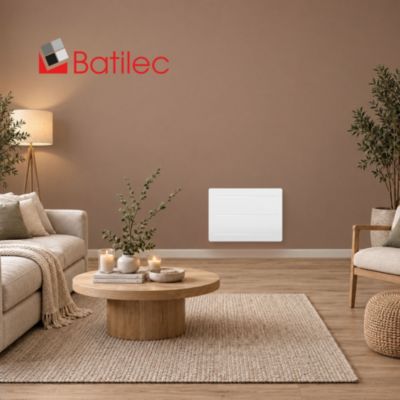 Radiateur Électrique à Inertie Céramique BATILEC OXIA 1000W - Programmable, Économe - Détection Fenêtre - IP24 - 3