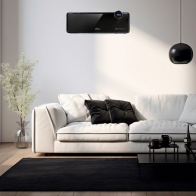 Radiateur céramique mural oscillant 2000W avec façade en verre