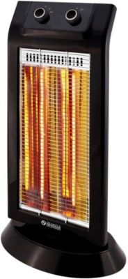 Radiateur Chauffage Électrique Infrarouge 1100 W 45 m3 NOIR
