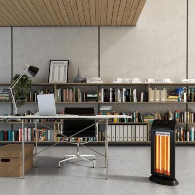 Radiateur Chauffage Électrique Infrarouge 1100 W 45 m3 NOIR