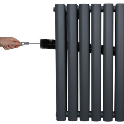 Radiateur à Colonne Ovale   600mm x 1020mm   Gris Anthracite