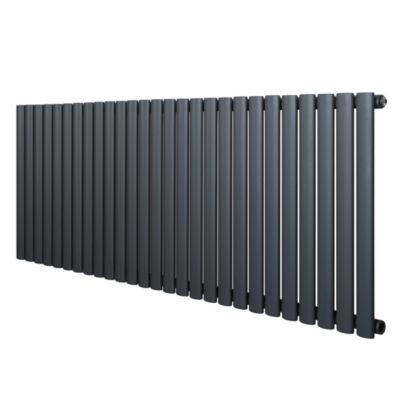 Radiateur à Colonnes Ovales, 1 Panneau - 600 x 1620 mm - Gris Anthracite