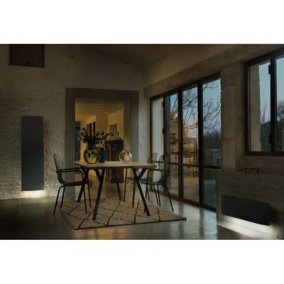 Radiateur connecté lumineux DIVALI vertical 1000W blanc carat - ATLANTIC - 507616