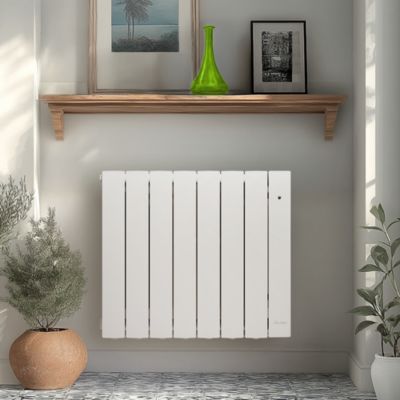 Radiateur connecté à inertie fluide Orosi 2 1400W blanc Sauter