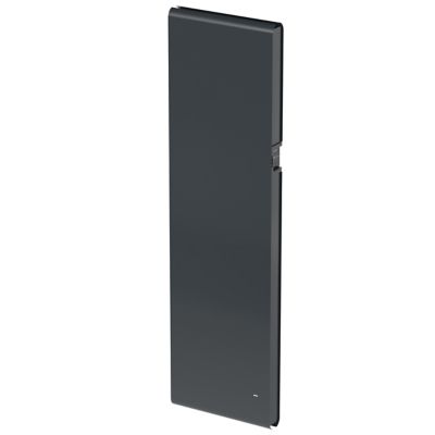 Radiateur connecté électrique à inertie fluide GoodHome Iriya anthracite 1500W vertical.