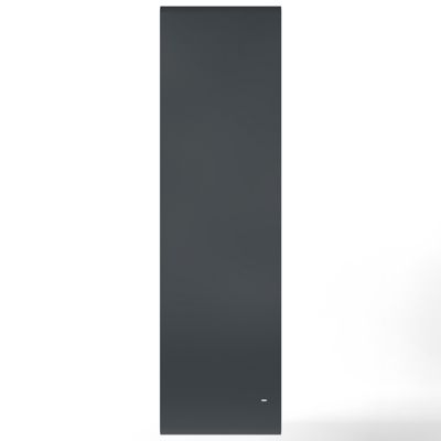 Radiateur connecté électrique à inertie fluide GoodHome Iriya anthracite 1500W vertical.