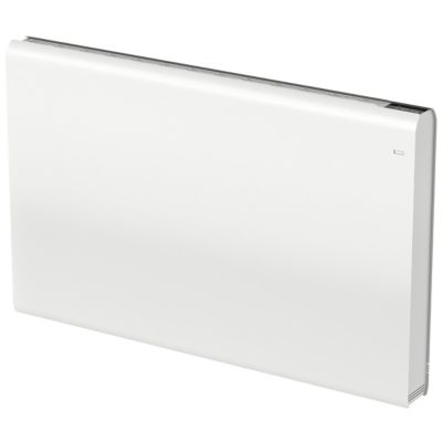 Radiateur connecté électrique à inertie fluide GoodHome Iriya blanc 1800W horizontal.
