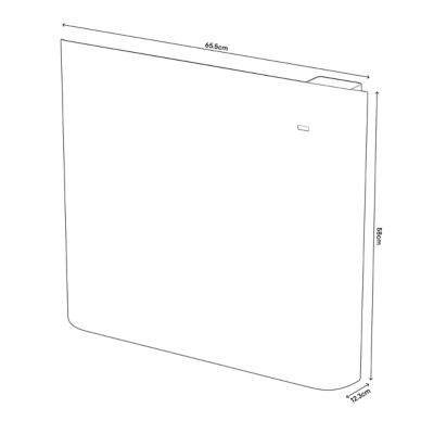 Radiateur connecté électrique à inertie sèche GoodHome Florya blanc 1500W horizontal