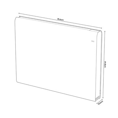 Radiateur connecté électrique à inertie sèche GoodHome Iriya blanc 1500W horizontal