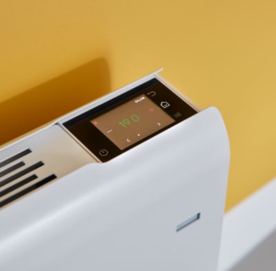 Radiateur connecté électrique à inertie sèche GoodHome Iriya blanc 1500W horizontal