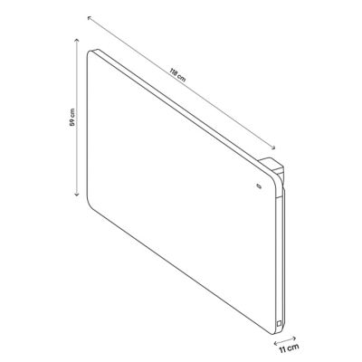 Radiateur connecté électrique double cœur de chauffe GoodHome Sondrio blanc 2000W horizontal