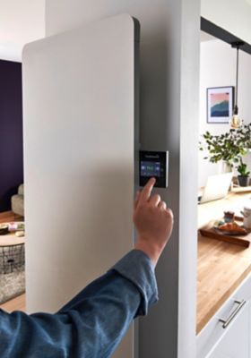 Radiateur connecté électrique double cœur de chauffe GoodHome Sondrio blanc 2000W vertical