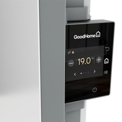 Radiateur connecté électrique double cœur de chauffe GoodHome Sondrio blanc 2000W vertical