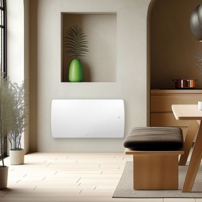 Radiateur connecté horizontal double cœur Syrtis 2000W blanc Sauter