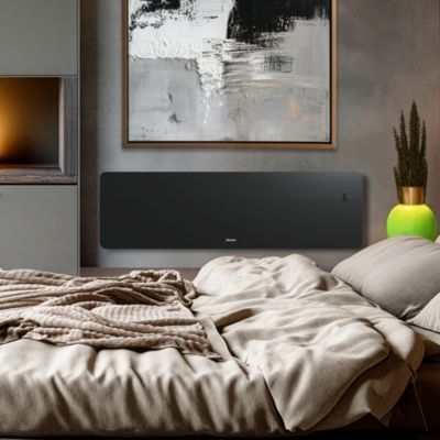 Radiateur connecté horizontal double corps Syrtis P 1000W noir Sauter