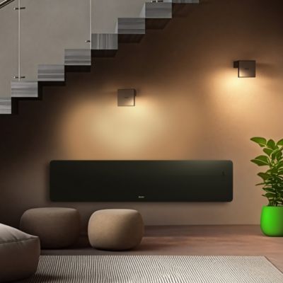 Radiateur connecté horizontal double corps Syrtis P 1500W noir Sauter
