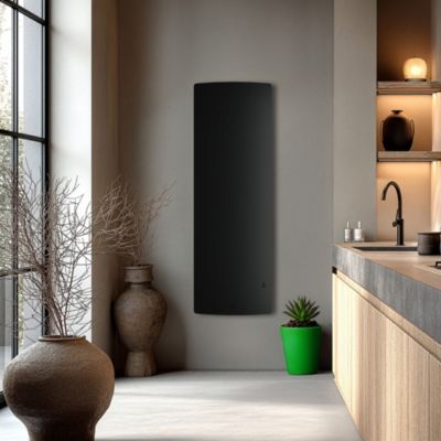 Radiateur connecté vertical double corps Syrtis V 1500W noir Sauter