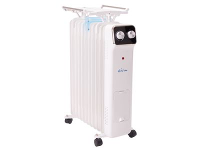 Radiateur d'huile blanc avec réservoir d'humidification